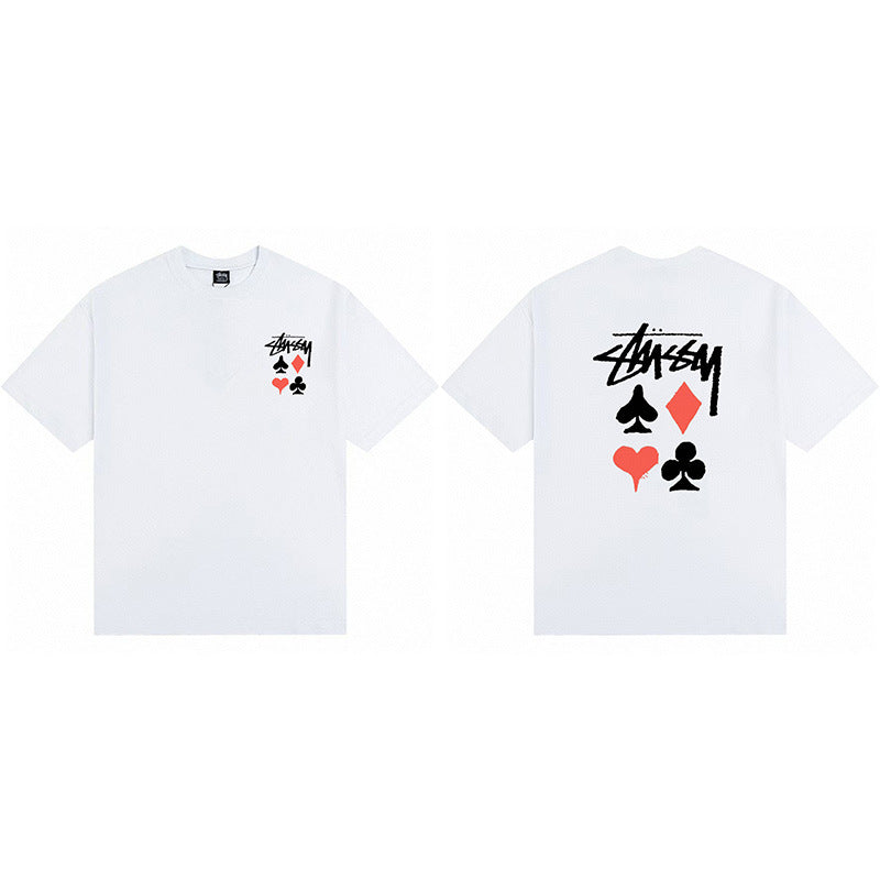 Stussy Graphic Print Collection Loose Casual Short Sleeve T-Shirt