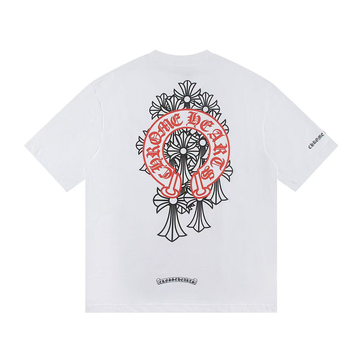 Chrome Hearts Horseshoe Cross Print Short Sleeve Tee Unisex