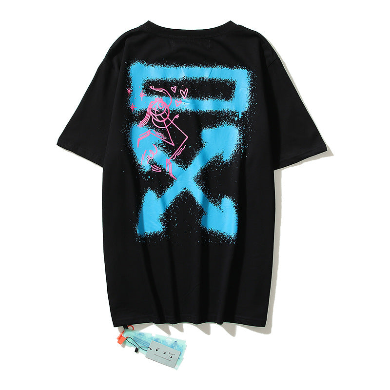 Off-White Arrow Graphic Print Short Sleeve Tee Streetwear Unisex