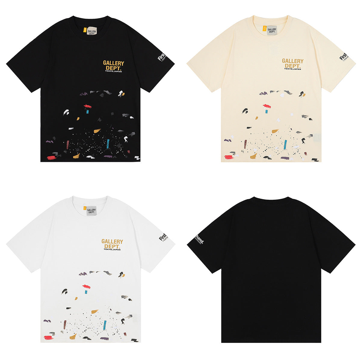 Gallery Dept Classic Logo Slogan Crew Neck Short Sleeve T‑Shirt Unisex