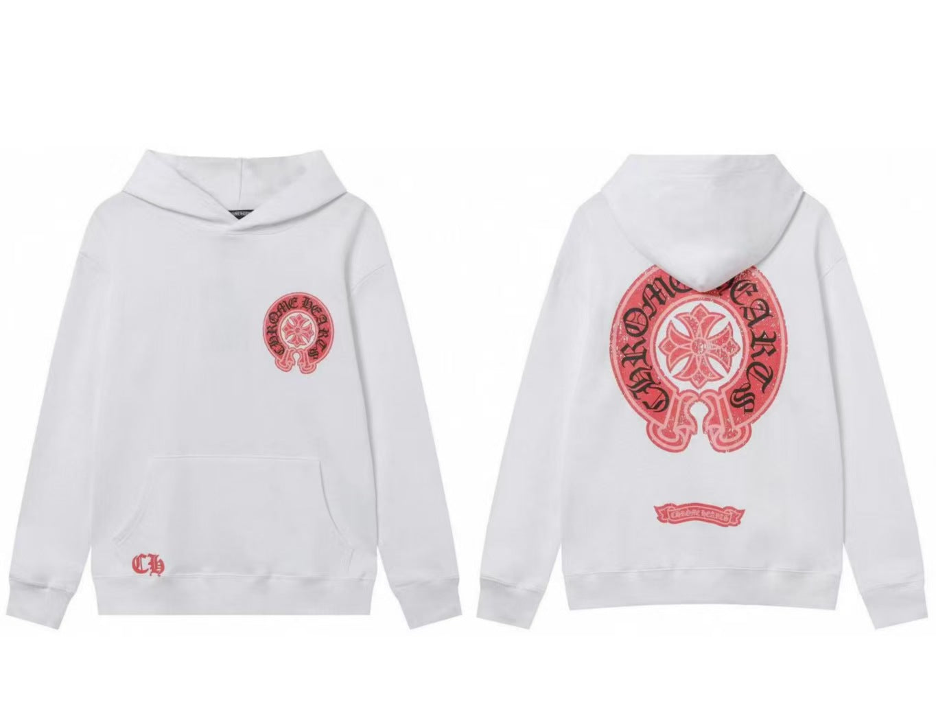 Chrome Hearts Gothic Graphic Print Pullover Hoodie Streetwear Unisex