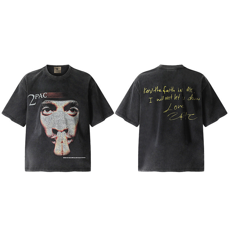 Travis Scott VTG Washed Rapper Athlete Mike Tyson Oversized Tee