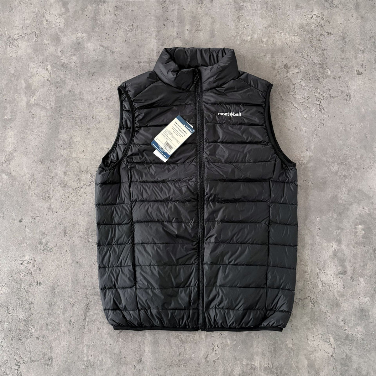 Montbell Plasma Down Vest Stand Collar Zip Ultralight Warm Gilet
