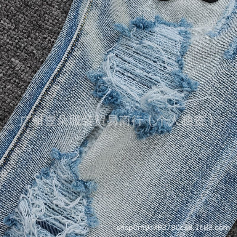 Amiri Patch Distressed Paint‑Splash Slim Fit Denim Jeans Unisex