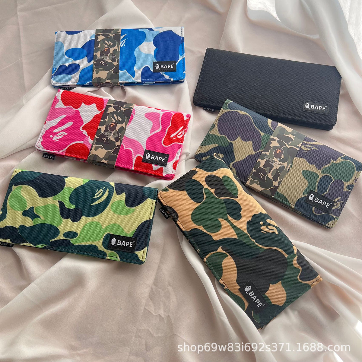 BAPE Ape Head ABC Camo Long Wallet
