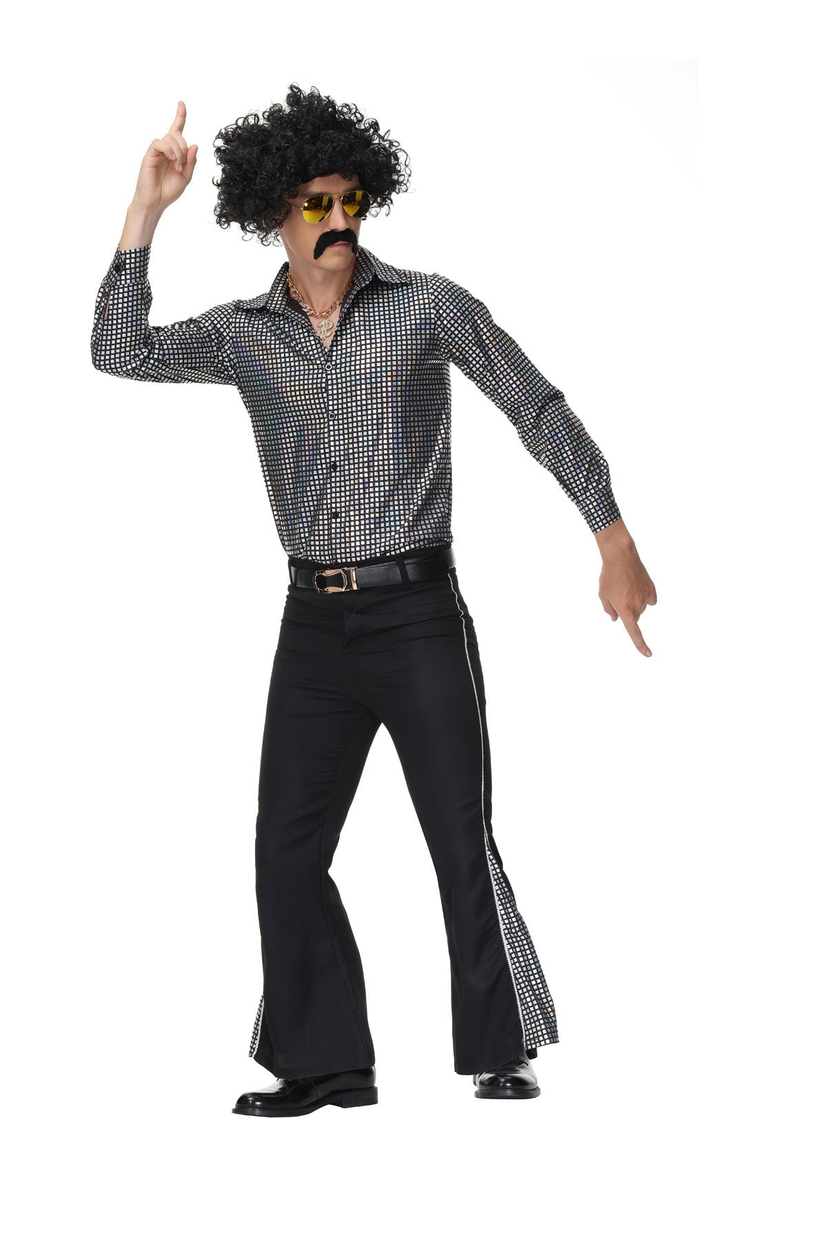 Halloween Men & Women 70s Disco Hippie Cosplay Couple Party Sets