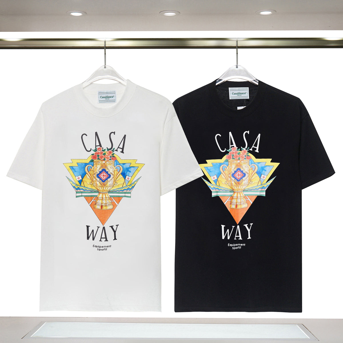 Casablanca Tennis Graphic T-Shirt Loose Oversized Short Sleeve Tee