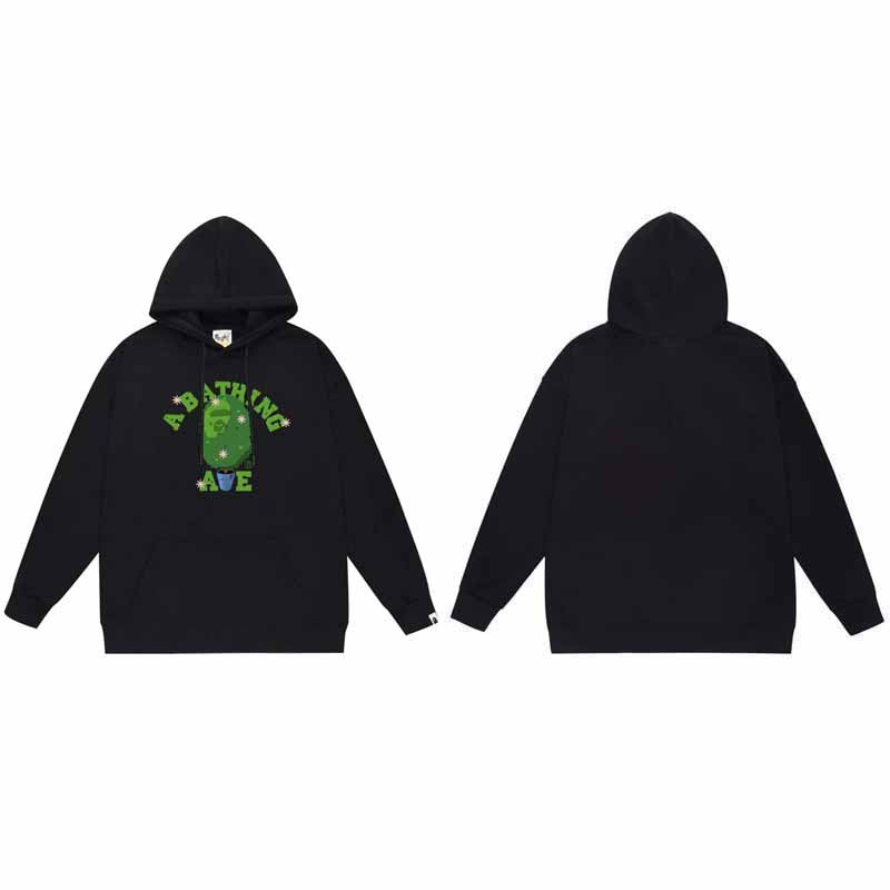 BAPE Hoodie Baby Milo Ape Head Multi Graphic Street Fleece Pullover