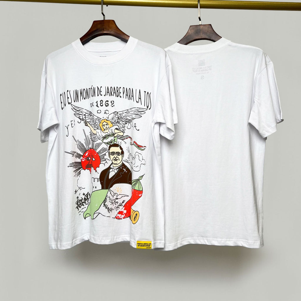 ALOCS Cough Syrup Letter Graphic Short Sleeve Tee Streetwear Unisex