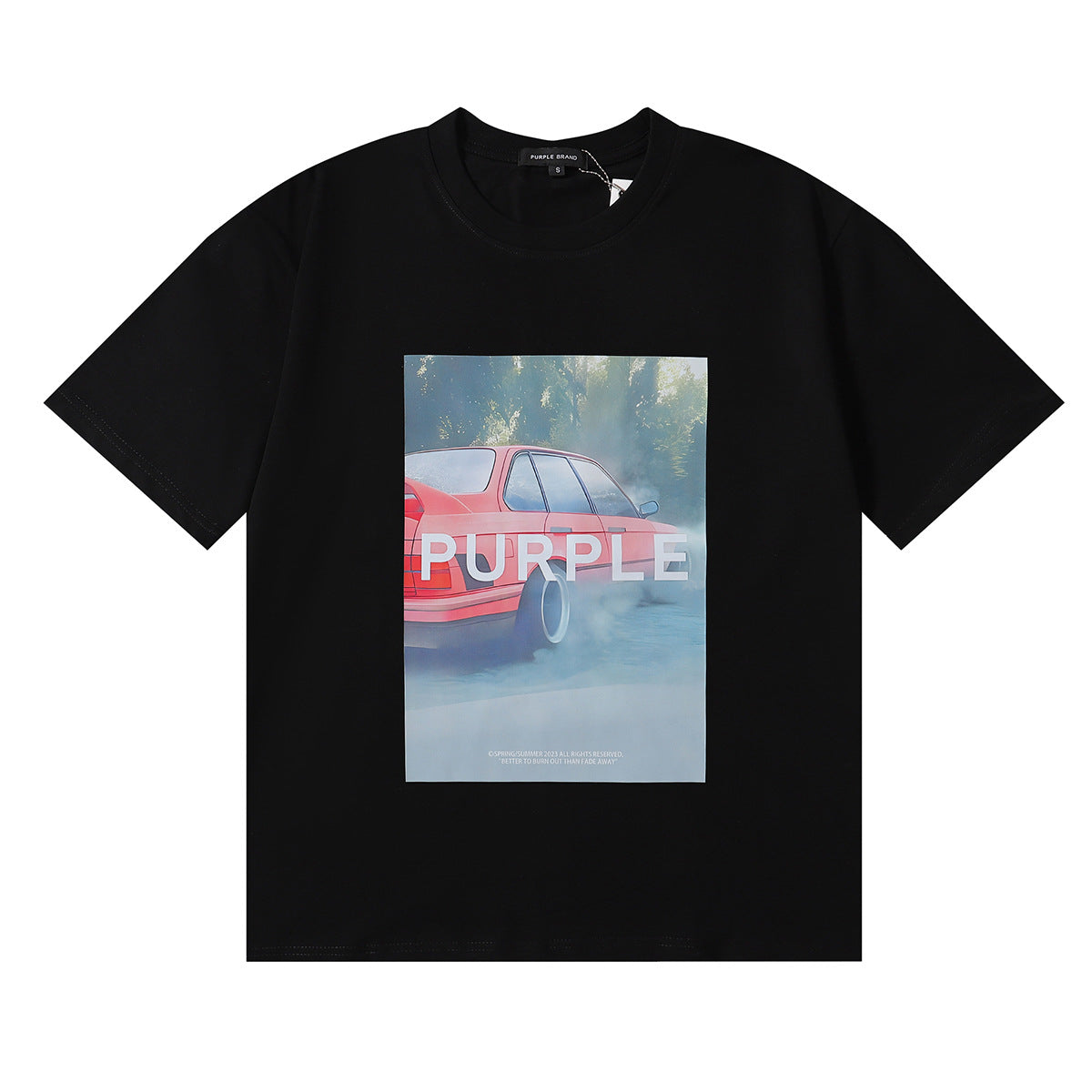 Purple Brand Graphic Tee Loose Unisex Vintage Streetwear T-Shirt