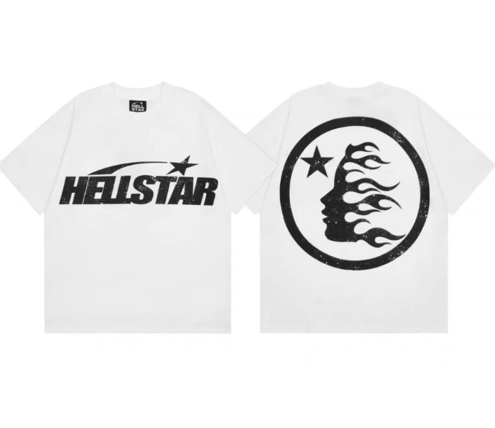 Y2K Hellstar Style Grafik Unisex Oversized Streetwear Baumwoll-T-Shirt