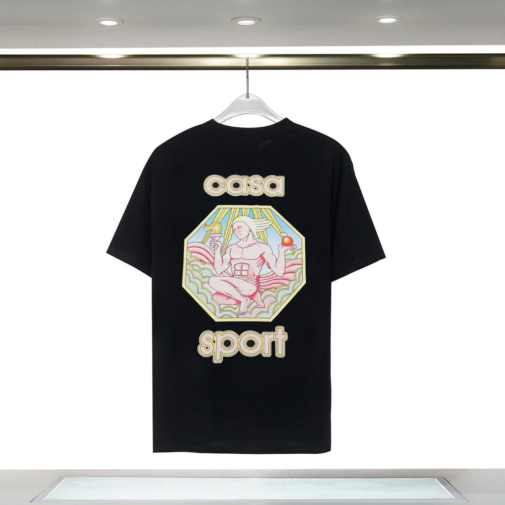 Casablanca Arch Graphic Logo Print Short Sleeve Tee Streetwear Unisex