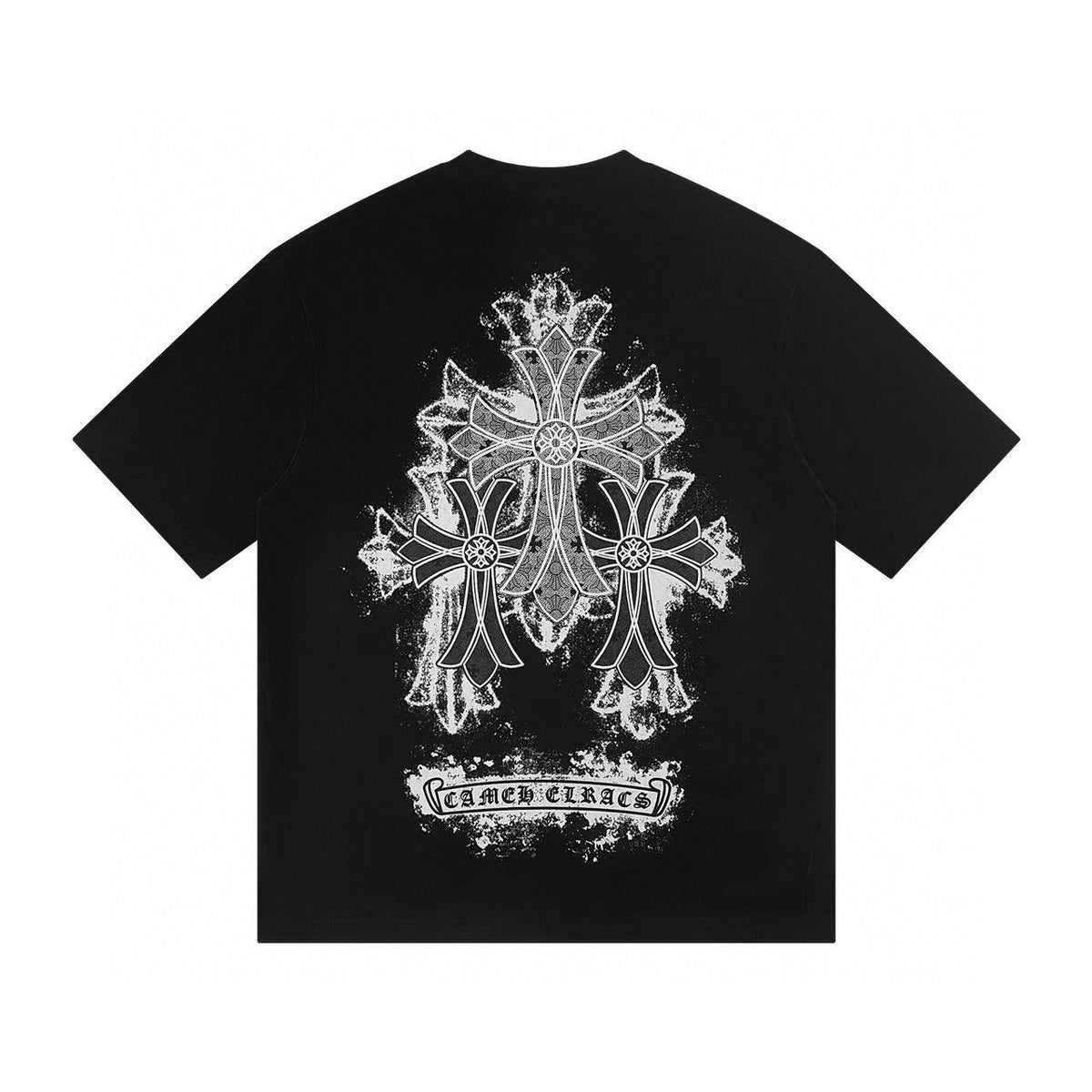 Chrome Hearts Horseshoe Cross Print Short Sleeve Tee Unisex