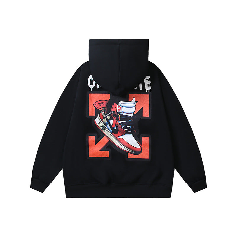 Off-White Arrow Graphic Print Hoodie Streetwear Unisex