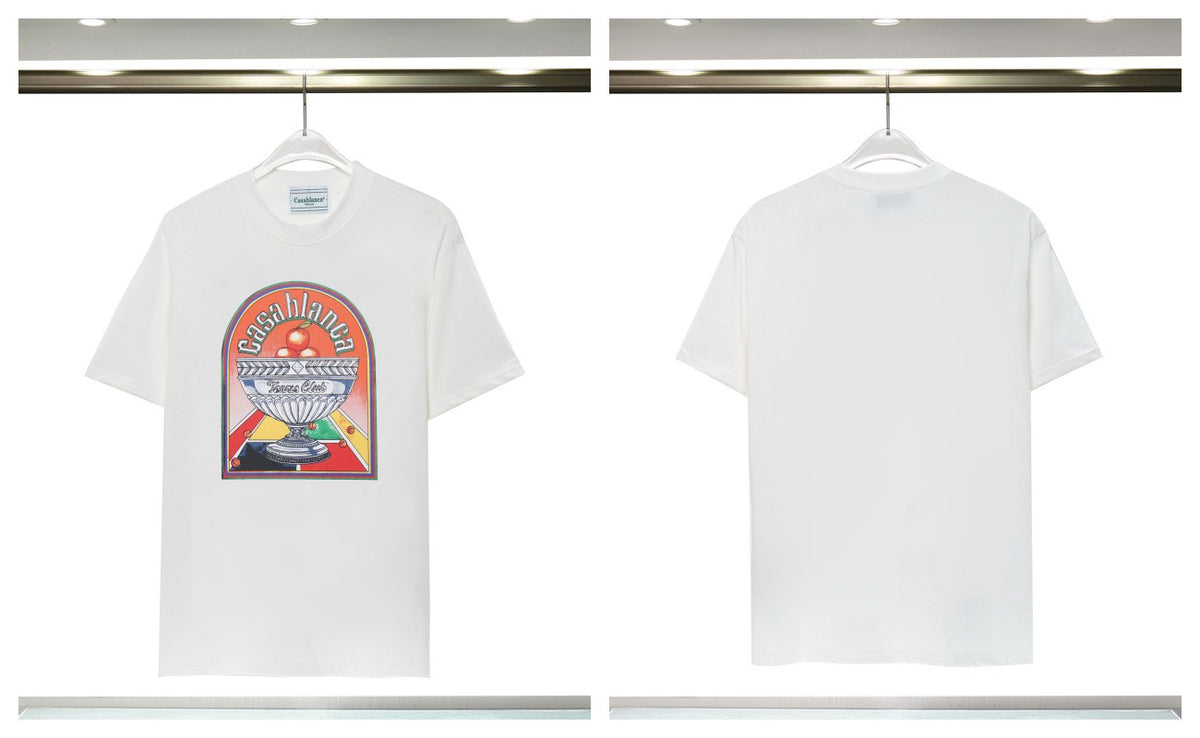 Casablanca Tennis Graphic T-Shirt Loose Oversized Short Sleeve Tee