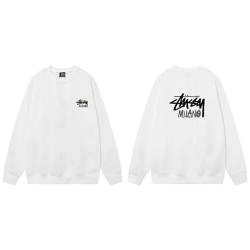Stussy Graphic Crewneck Sweatshirt 8 Ball Dice Street Casual Pullover