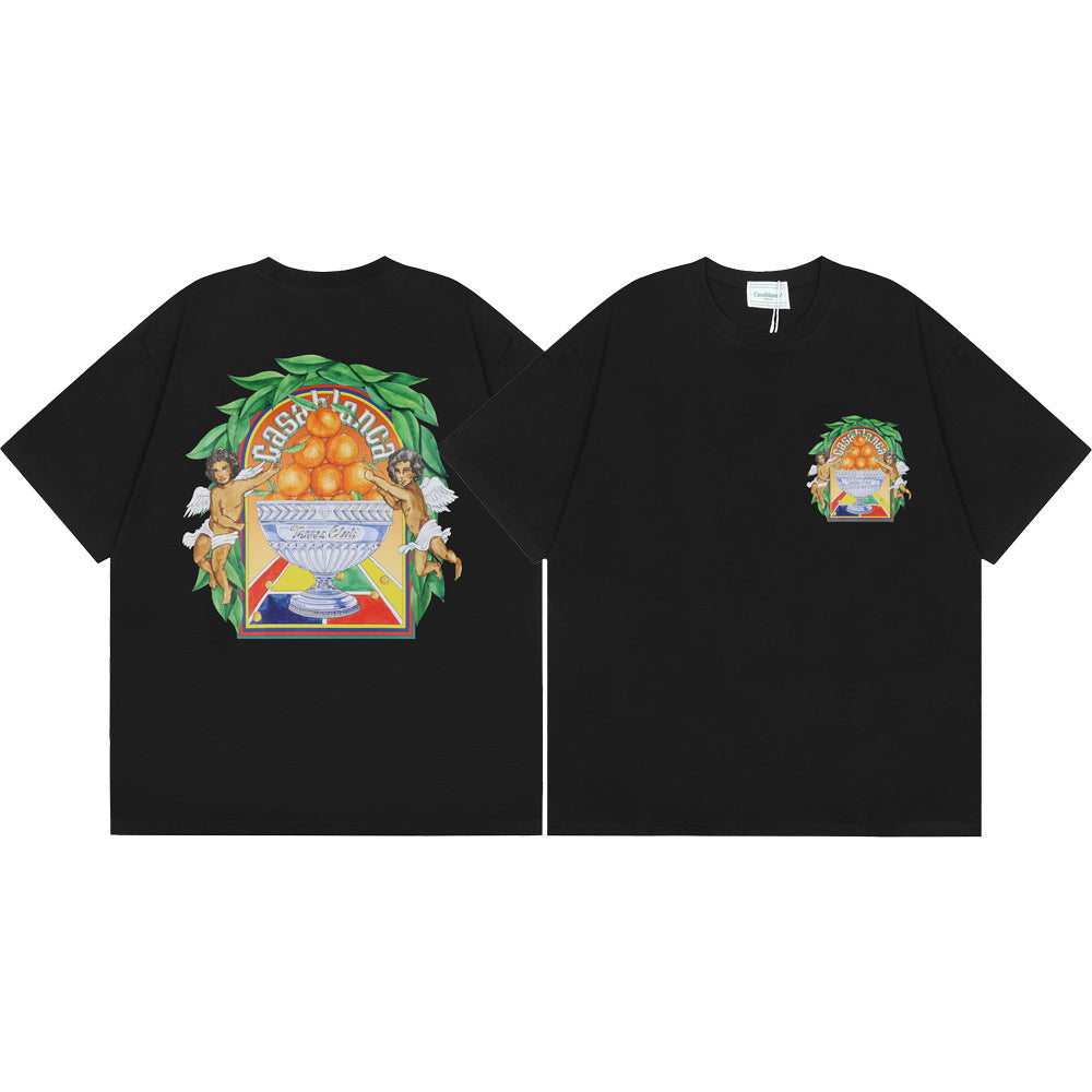 Casablanca Multi‑Print Tennis Floral Graphic Oversized Tee Streetwear