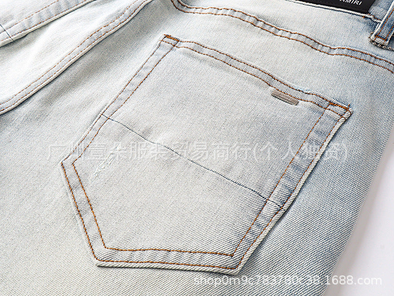 Amiri Jeans Washed Distressed Straight‑Leg Loose Unisex