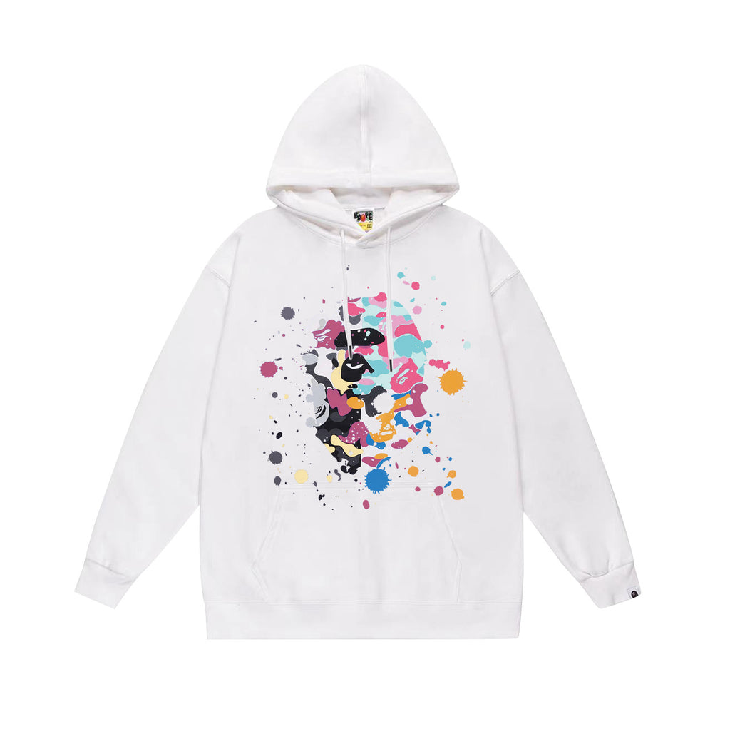 BAPE Hoodie Multi Camo Ape Head Print Street Fleece Pullover