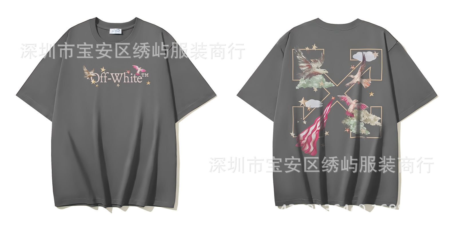 Figure Arrow Graphic Print Streetwear Crew Neck Short Sleeve T Shirt