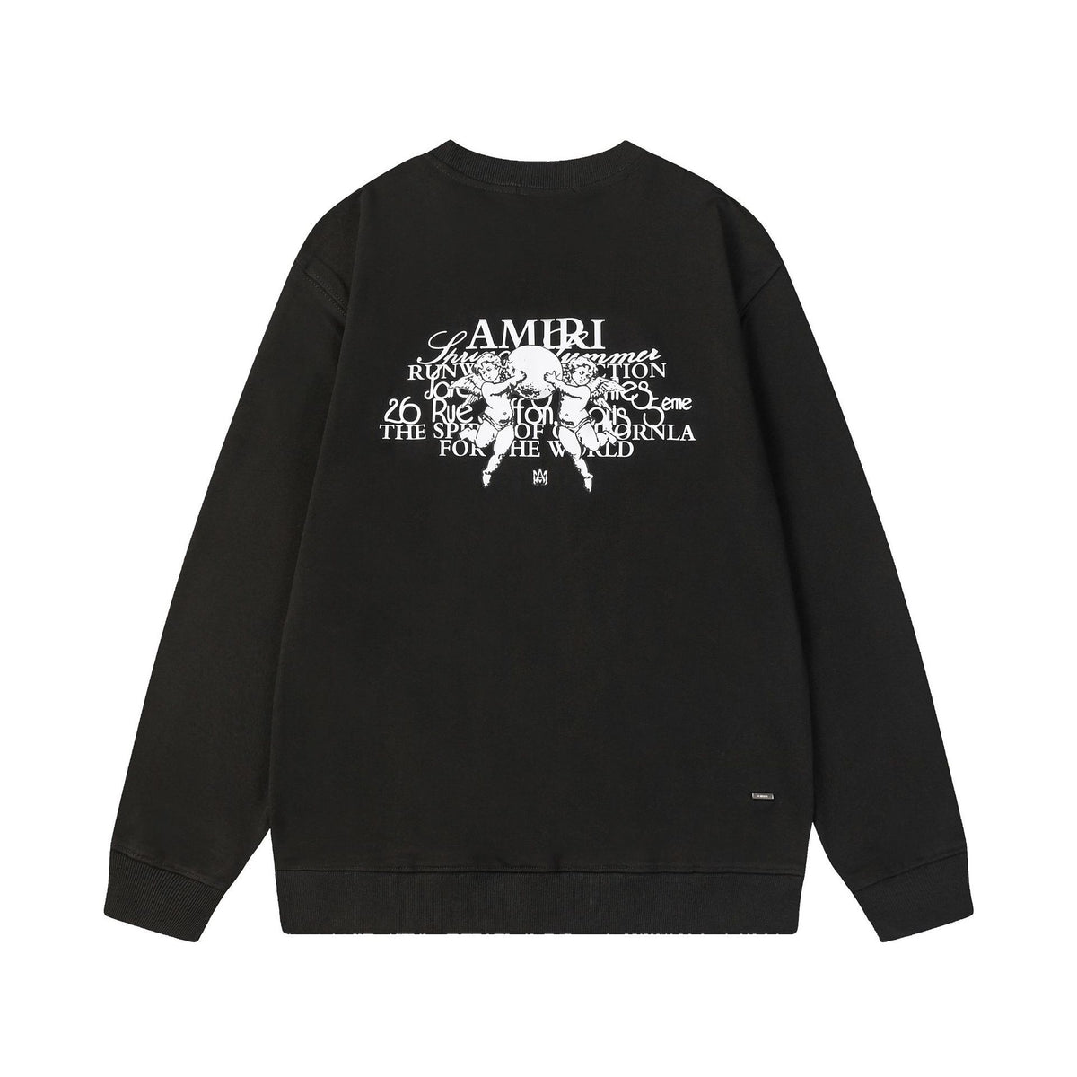 Amiri Logo Letter Dragon Angel Eagle Crewneck Sweatshirt Streetwear