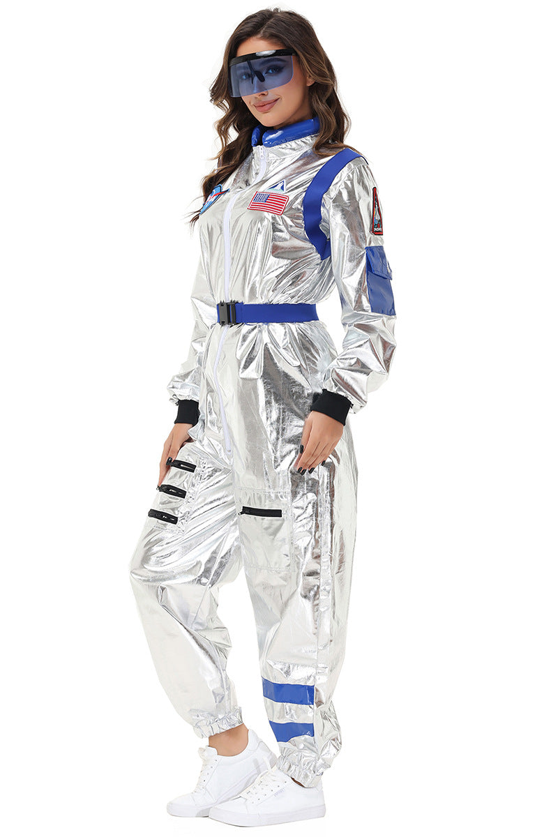 Halloween Women Astronaut Space Suit Cosplay Pilot Jumpsuit Party Sets