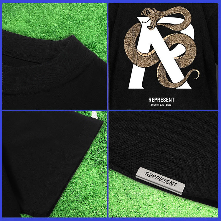 Represent Vintage Washed Graphic Short Sleeve Tee Streetwear Unisex