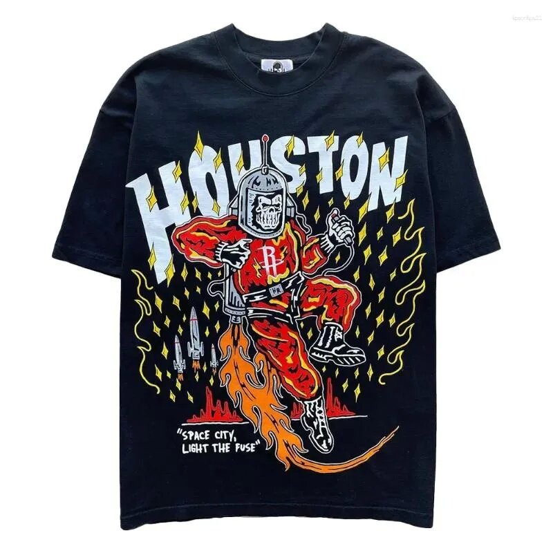 Vintage NBA Team Skelett Grafik Unisex Oversized Streetwear Baumwoll T-Shirt