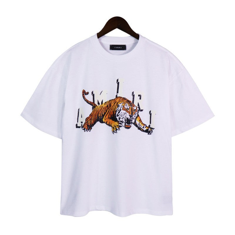 Amiri Multi‑Pattern Letter Graphic Oversized Tee Streetwear Unisex
