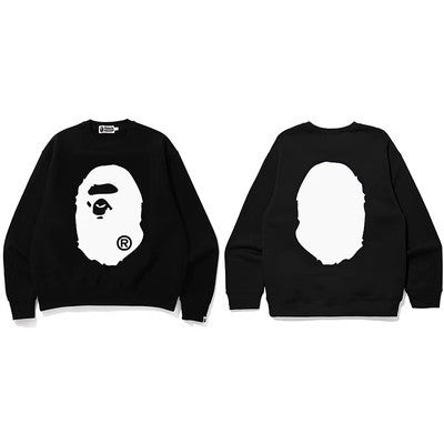 Bape Camo Ape Head Graphic Oversized Crewneck Streetwear Unisex