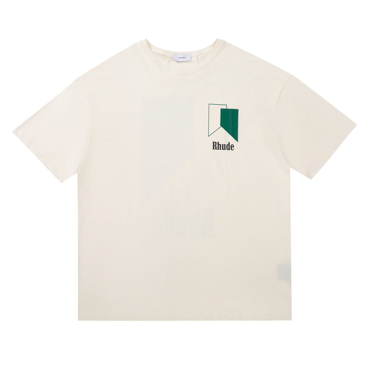 Rhude Graphic Tees Vintage High Street Loose Couple Crew Neck T-Shirt
