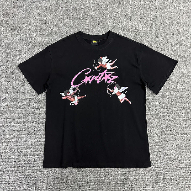 Corteiz Alcatraz Logo Letter Crew Neck Short Sleeve T‑Shirt Unisex