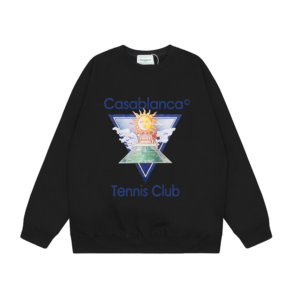 Casablanca Graphic Print Crew Neck French Terry Sweatshirt Unisex