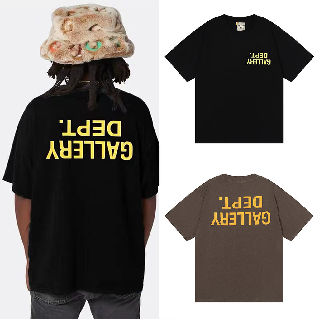 Gallery Dept Classic Logo Slogan Crew Neck Short Sleeve T‑Shirt Unisex