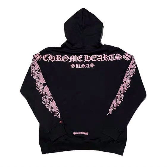 Chrome Hearts Gothic Graphic Print Pullover Hoodie Streetwear Unisex