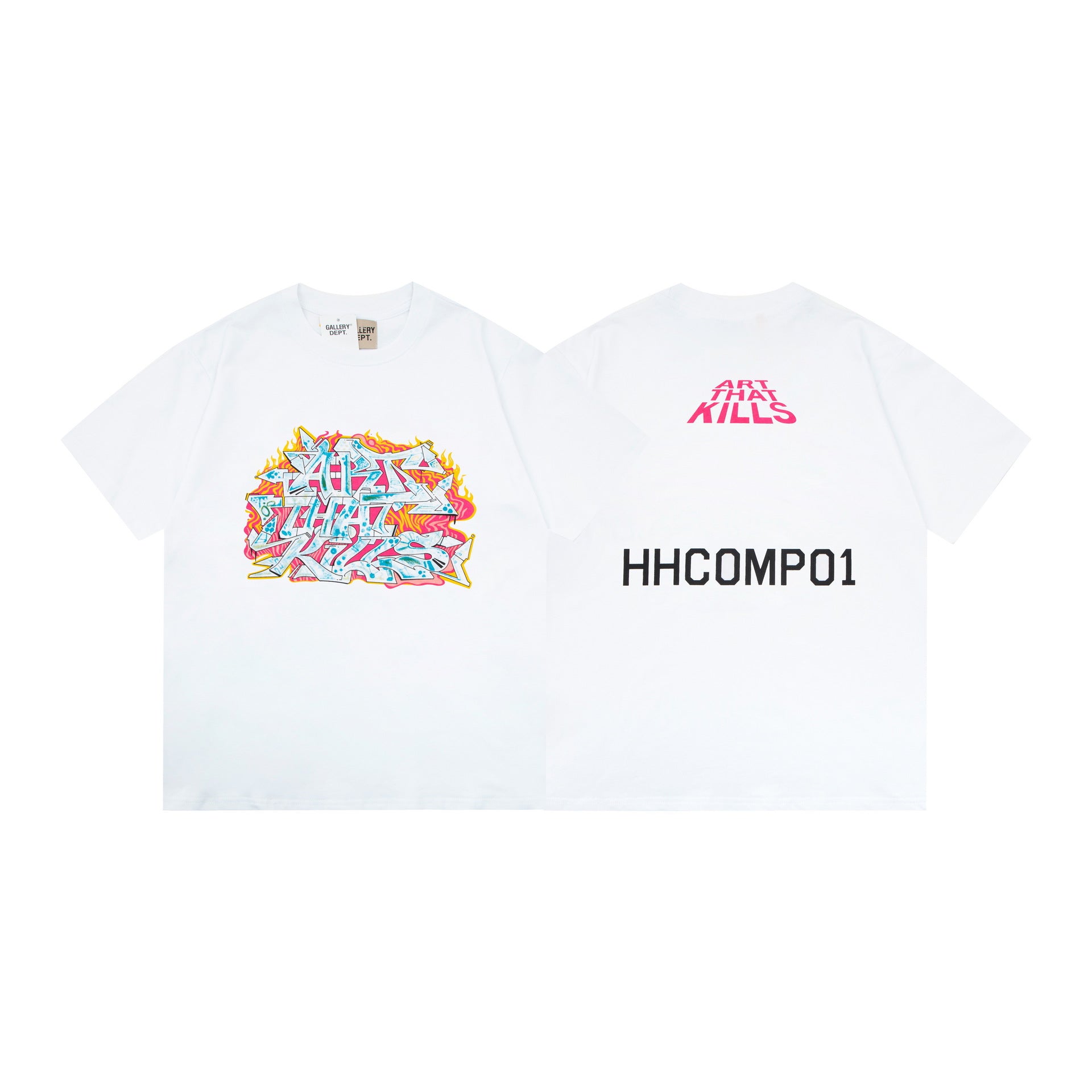 Gallery Dept Vintage Washed Graphic Short Sleeve Tee Streetwear Unisex