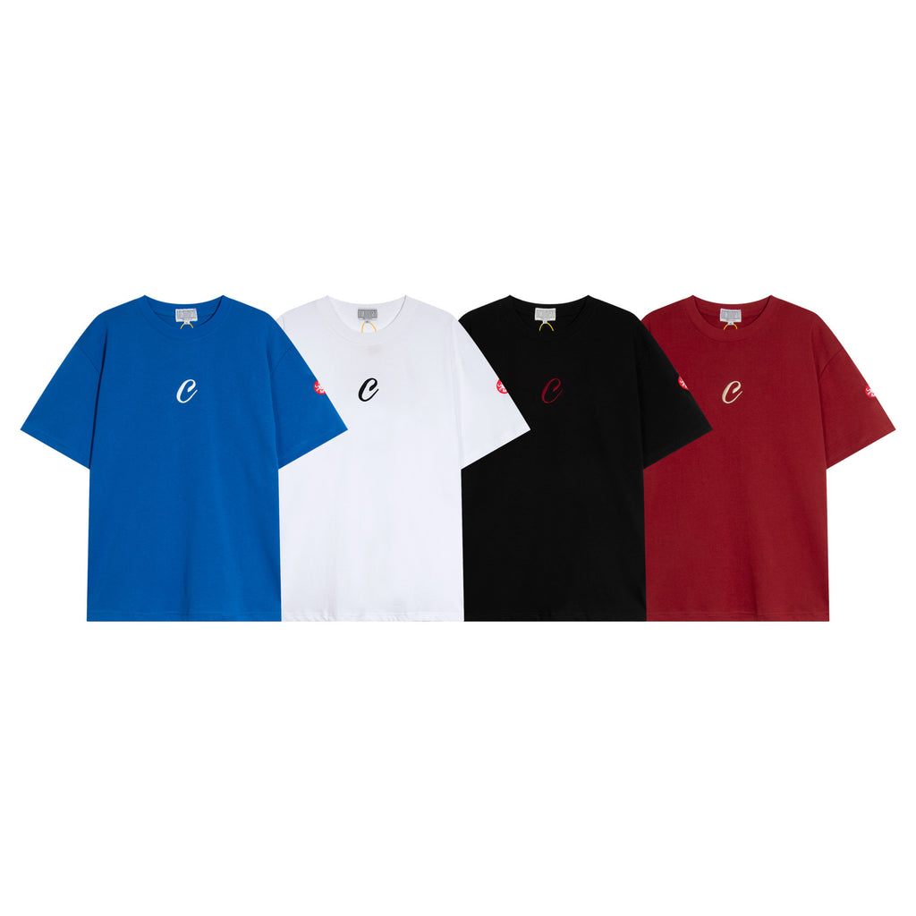Cav Empt Letter Embroidery Crew Neck Short Sleeve T Shirt Unisex