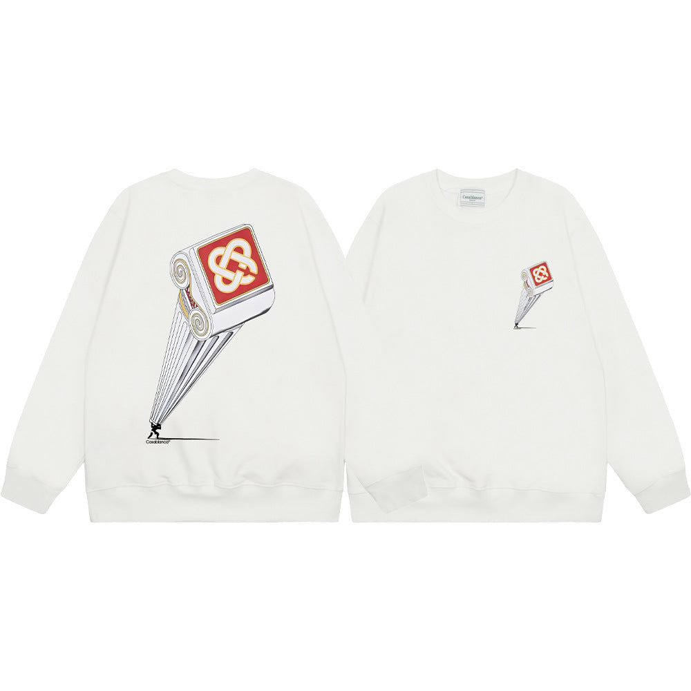 Casablanca Graphic Print Crew Neck French Terry Sweatshirt Unisex