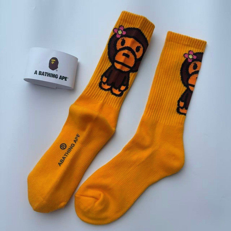 BAPE Baby Milo Jacquard Crew Socks Unisex