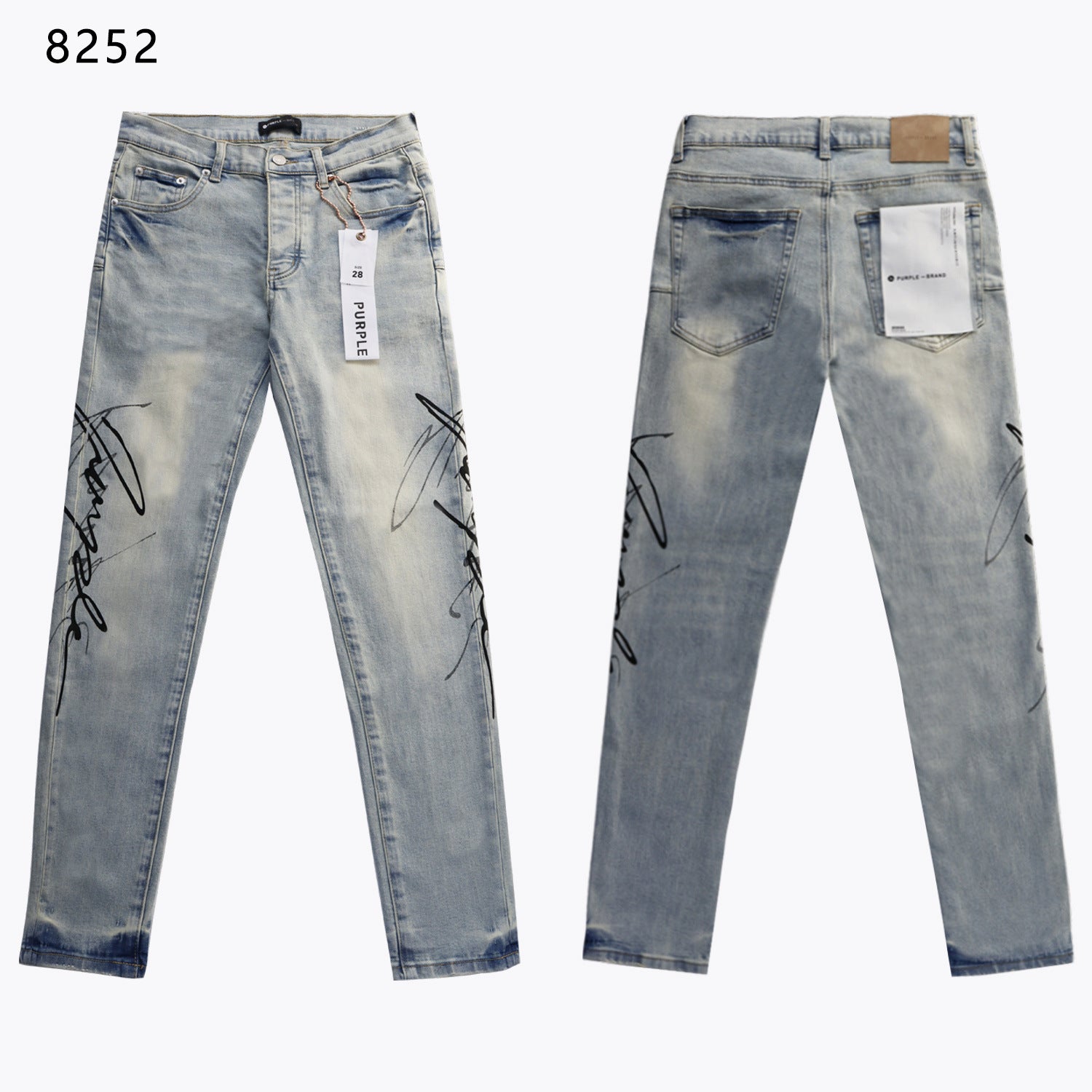 Purple Brand Signature Print Skinny Denim Jeans Unisex