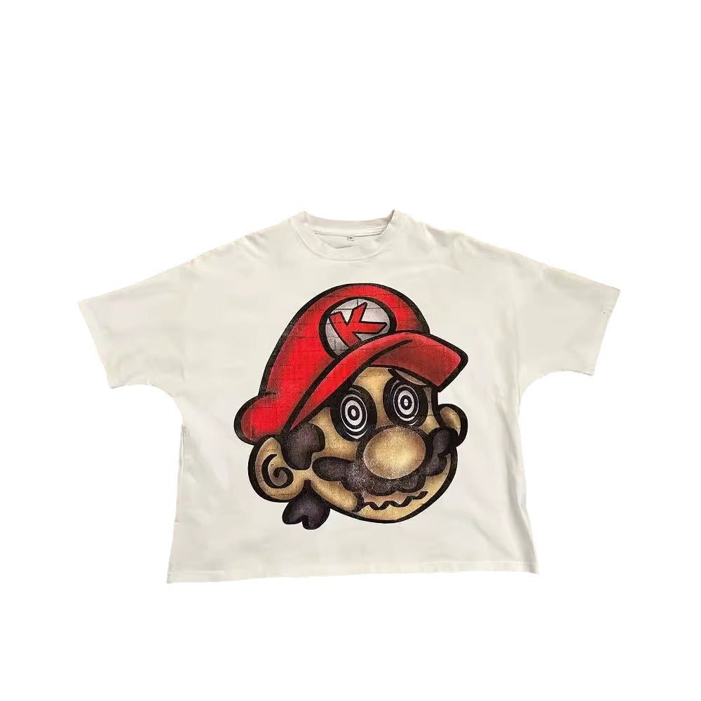 Y2K Cartoon & Anime Graphic Unisex Oversized Streetwear Cotton Tee