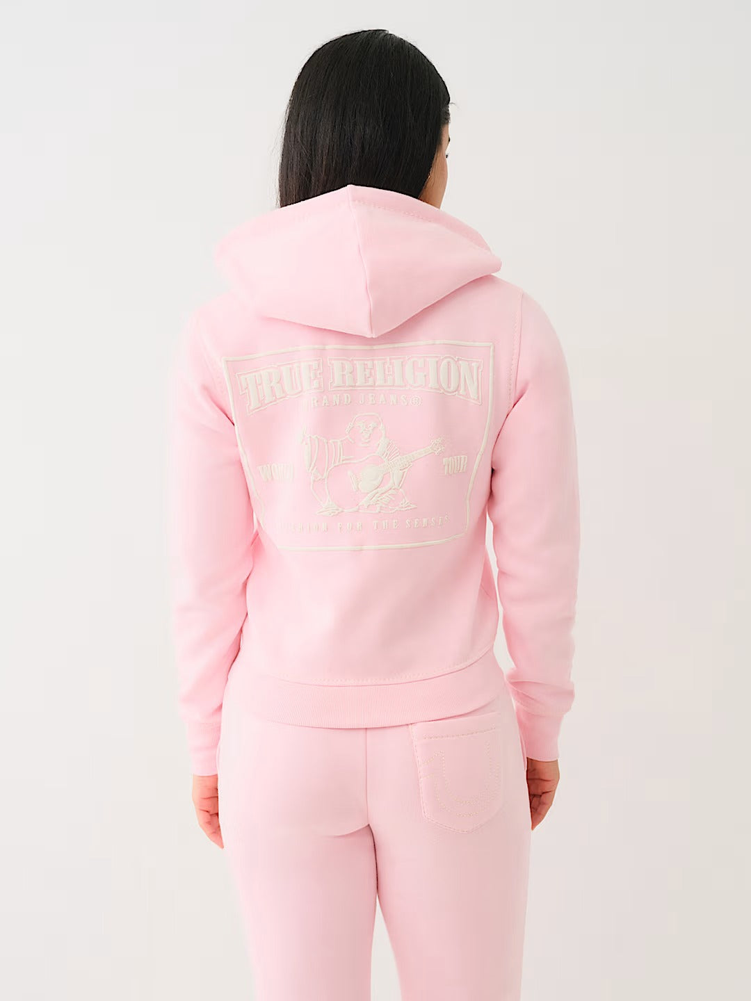 True Religion Y2K Zip Up Hoodie Sweatpants Set Women