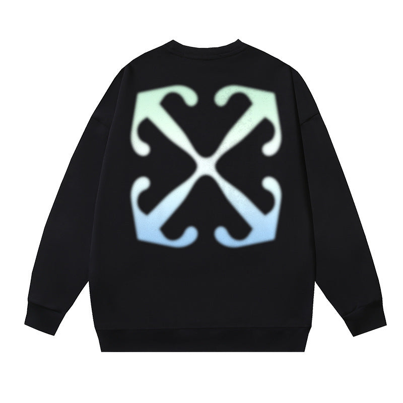 Off-White Multi Graphic Arrow Logo Unisex Crew Neck Sweatshirt