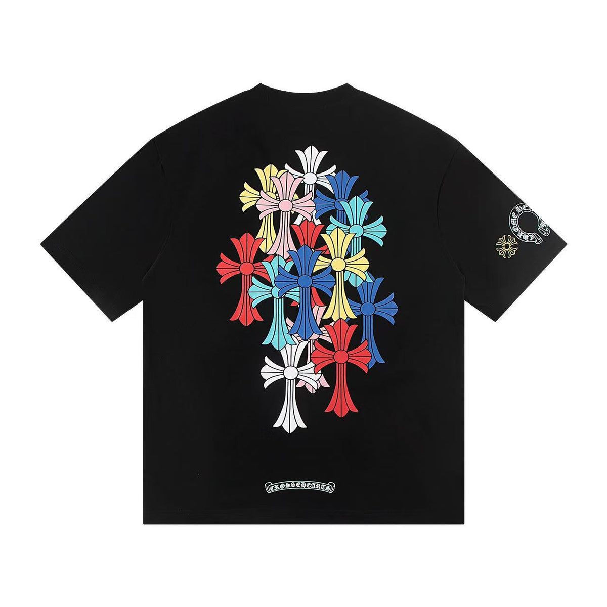 Chrome Hearts Horseshoe Cross Print Short Sleeve Tee Unisex
