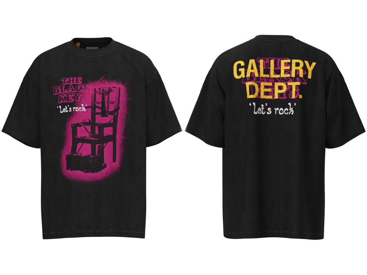 Gallery Dept Vintage Washed Graphic Short Sleeve Tee Streetwear Unisex