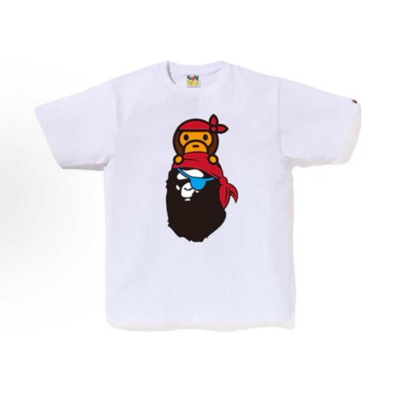 BAPE Ape Head Shark Print Unisex Casual T-Shirt