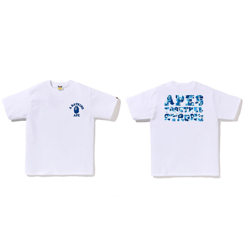 Bape Ape Head Graphic Short Sleeve Tee Streetwear Unisex
