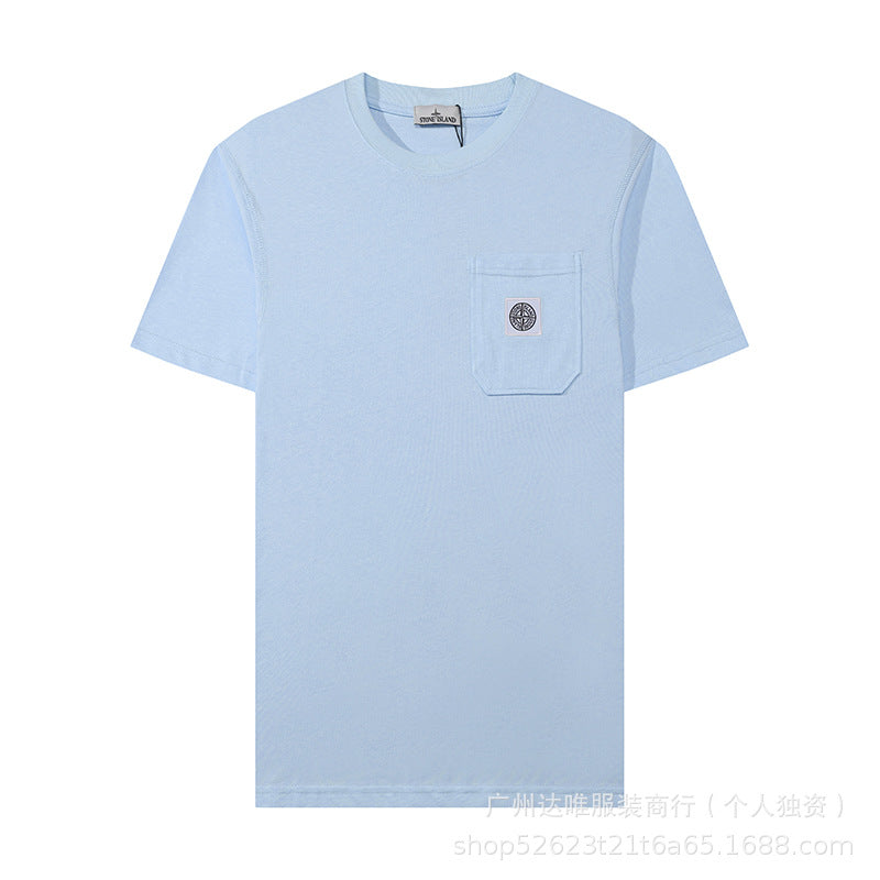 Stone Island Compass Embroidered Chest Pocket Oversized Tee Streetwear