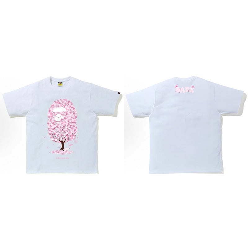 BAPE Ape Head Camo Shark Print Crew Neck Short Sleeve T‑Shirt Unisex