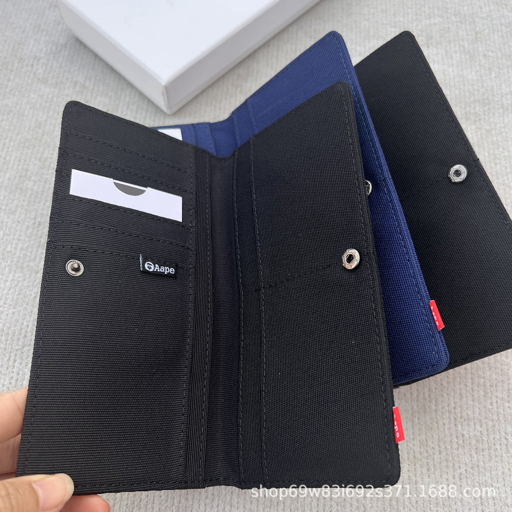 AAPE BY A BATHING APE Head Embroidered Long Wallet